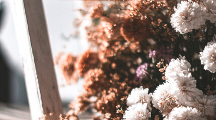 Flowers in Bouquet on Window Ledge