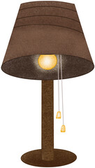 brown  table lamp