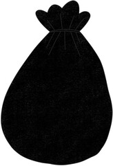 black trash bag