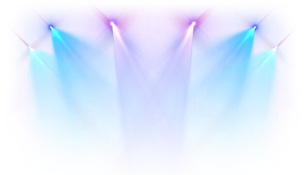 Lens flare vibrant stage spotlight beams. Glowing light rays background. perfect for wedding card, VFX design, theatre stage poster, party, music event.