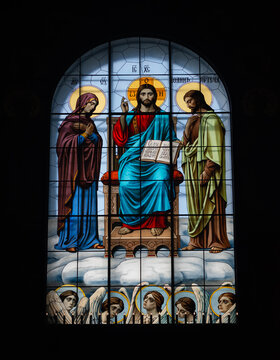 Orthodox Deesis Stained Glass Window