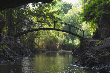 old metal bridge in lost river