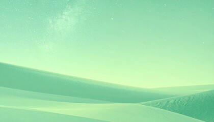 Obraz premium Pastel Green Sand Dunes under Clear Sky