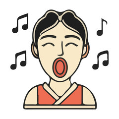 Person Singing Traditional Music