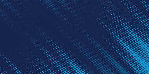 Obraz premium blue color pattern gradient grunge texture background. Dots pop art comics sport style vector illustration