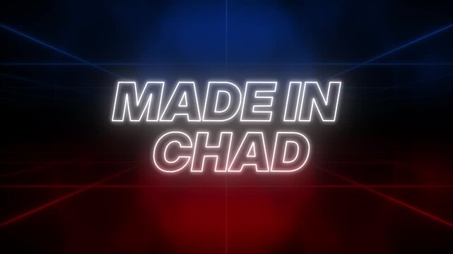 Made in Chad Text Retro Style