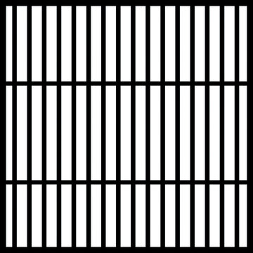 Minimal White Rectangles Grid on Black Background &ndash; Abstract Geometric Symmetry Pattern, Modern Graphic Design Texture