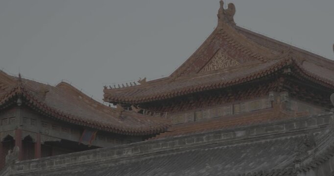 Beijing, China. Roofs of Lama Temple.