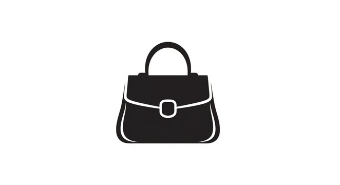 Black handbag icon with a simple clean design.