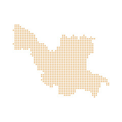 A map of Udon Thani, Thailand. The gold-colored map is set against a white background, making it suitable for websites, educational purposes, and tourism.