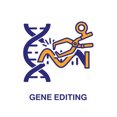 Gene Editing Concept with DNA Strand and Scissors Icon, Scientific Advancement in Biotechnology
