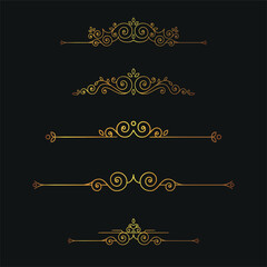 golden decorative flourishes ornament