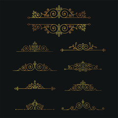 golden decorative flourishes ornament