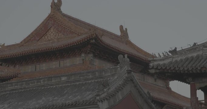 Beijing, China. Roofs of Lama Temple.