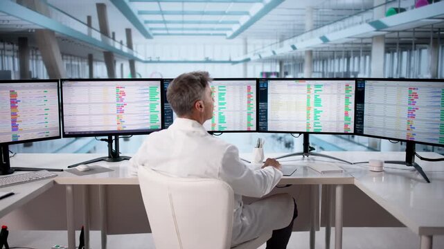 Doctor Working On Medical Billing And Coding Spreadsheet