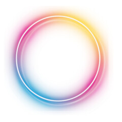 Colorful Neon Gradient Circular Abstract Background