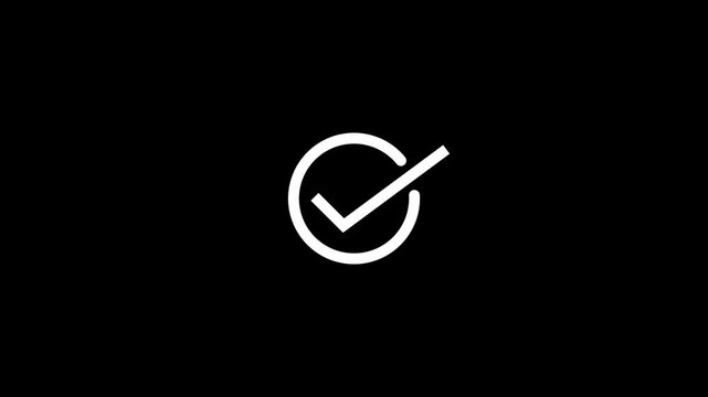 Animated of Check mark symbol. Success, accepted. Tick mark icon animation. Check mark icon, right mark icon, approved sign, Check mark symbol. approved tick mark icon, Check mark icon