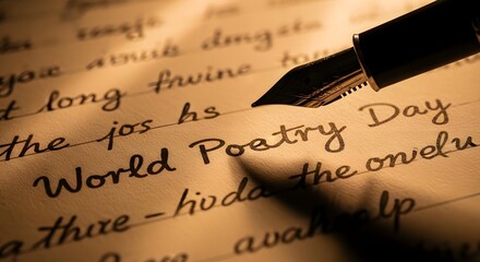 Celebrating world poetry day with a fountain pen