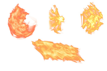 set of fire icons