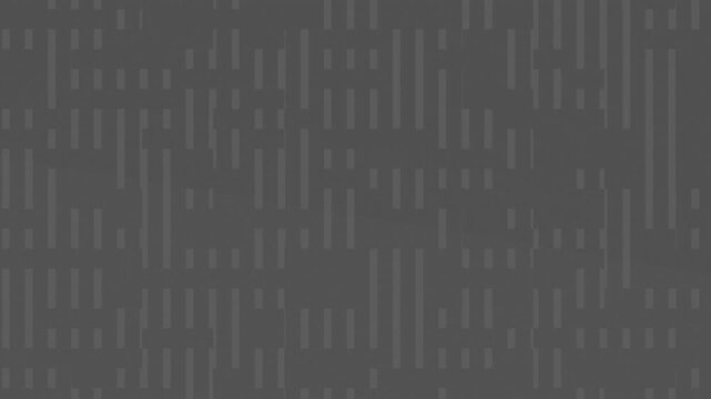 A gray abstract composition features vertical rectangles of various lengths and widths