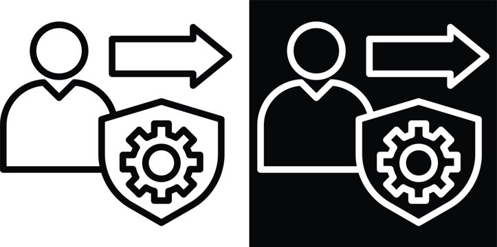 assign Two-tone version in black and white background