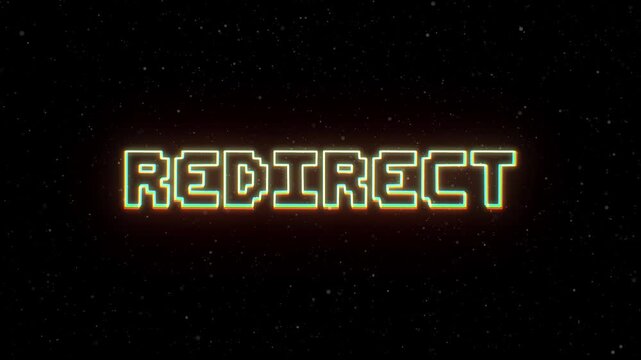 Redirect Neon text with retro style