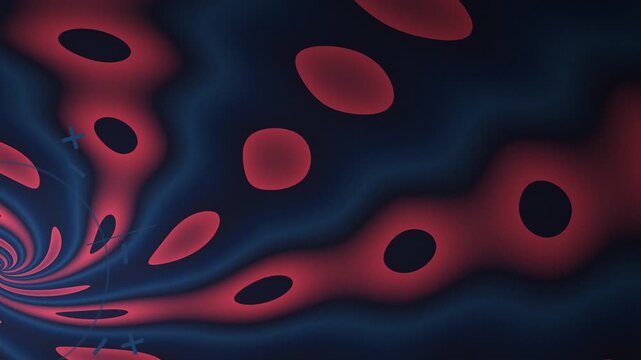 Dynamic Abstract Patterns Swirling and Flowing in a Vivid Hypnotic Visual Field