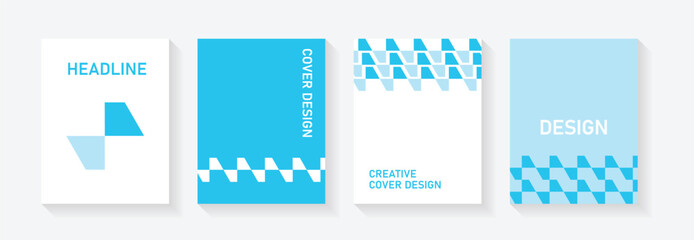 Naklejka premium Business Presentation. Brochure. Poster. Banner. Corporate report cover abstract geometric illustration design layout bundle. Company identity brochure template collection.