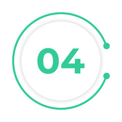 04 button with pastel green line