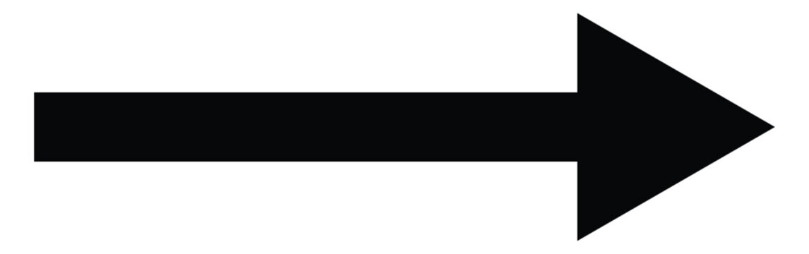 Long arrow. Black arrow pointing Right. Black arrow icon. Straight long arrow pointing. Vector black long arrow icon. Bold long arrow vector icon. A solid long arrow pointing , on a white Background. 