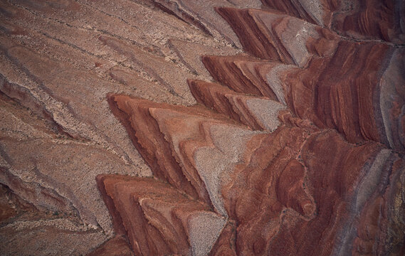 Unique Formation Known as Anticline As Seen From Above