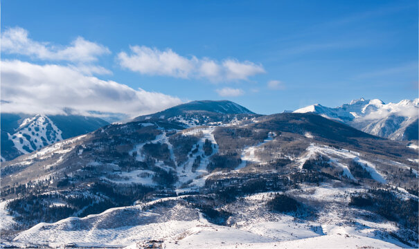 Clear Winter Morning Over Bachelor Gulch