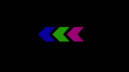 Fototapeta premium Left-directional arrow loop illumination. left arrow icon symbol isolated on transparent background.