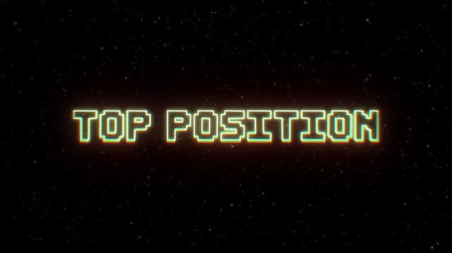Top Position Neon text with retro style