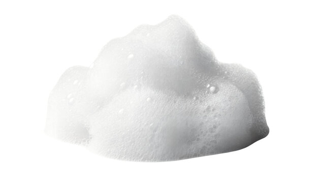 Soap foam or shampoo Soap foam texture or shampoo surface with bubble isolated with clipping path on background.