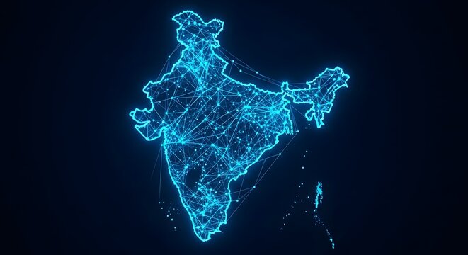 Digital Connectivity Network Map of India