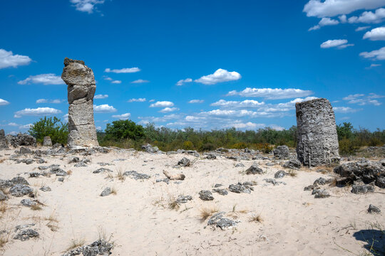 Rock formation Pobiti Kamani (Upright Stones), Bulgaria