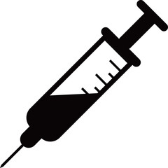 シンプルな注射器のイラスト