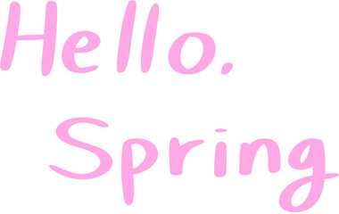 Spring illust calligraphy