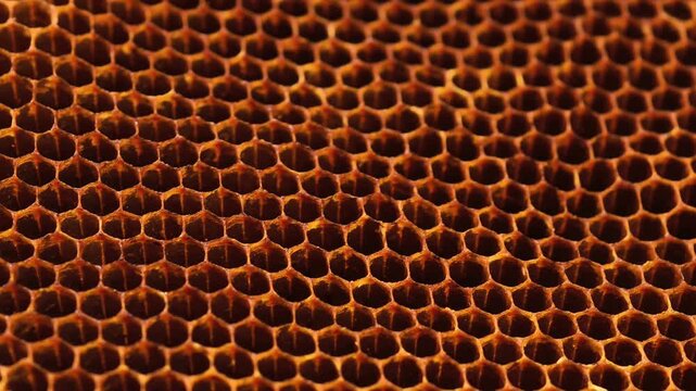 Close-up of a dry bee honeycomb
