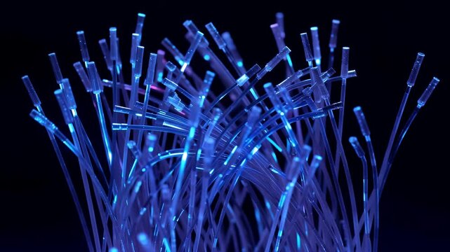 Optical Fiber Communication Technology Abstract Digital Background