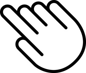 Obraz premium Hand gesture three fingers up victory sign symbol isolated on transparent background