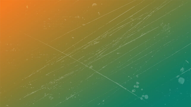Orange to green gradient with distressed texture and faint digital text overlay abstract background