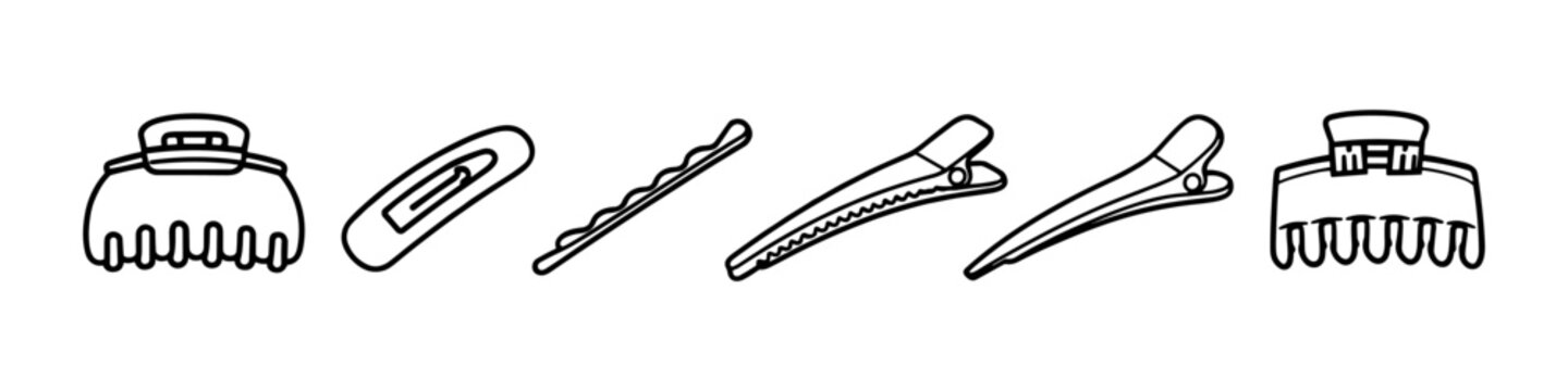 Collection of various hair clips and barrettes for styling and securing hair