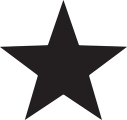 Obraz premium Five point star silhouette illustration representing excellence and success vector element