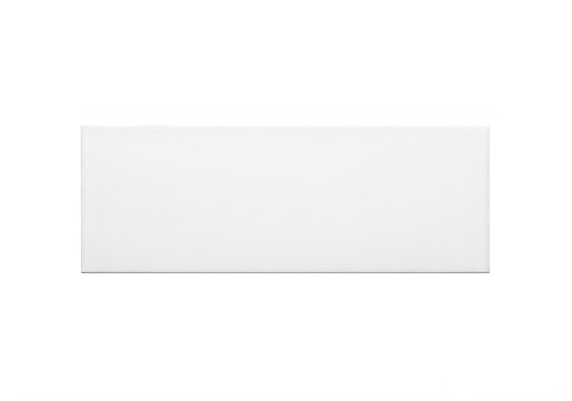 A white rectangle on a white background isolated on transparent background