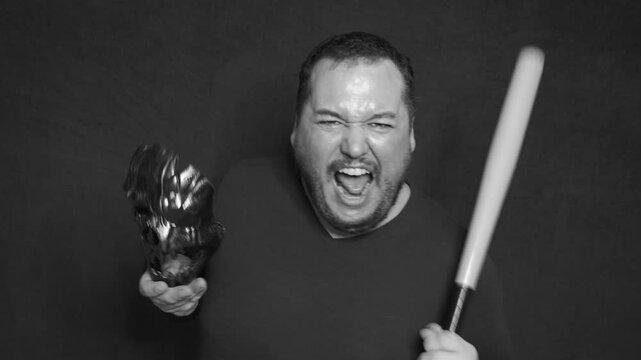 A depressed man swears and shouts