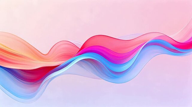 Colorful flowing ribbon design