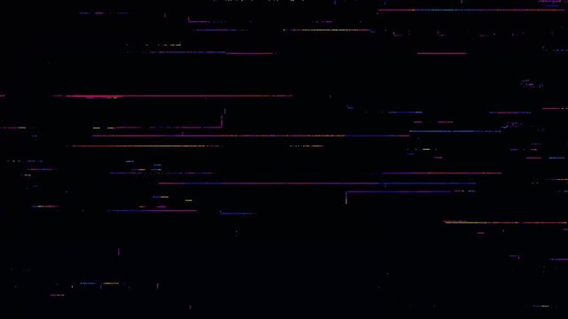 Neon Glitch Lines Abstract Motion Background