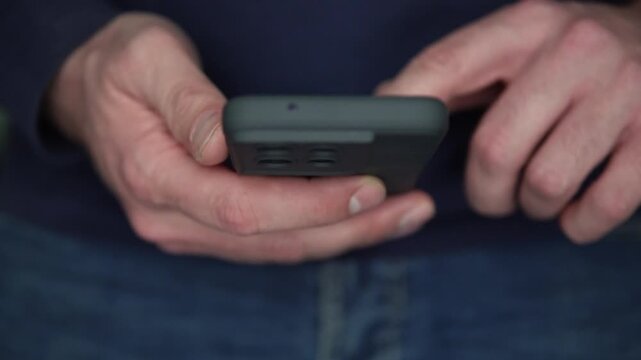 Scrolling on Smartphone Close up Shot, Spending Time with Phone, Screentime Lifestyle.